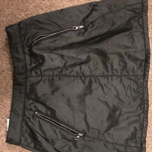 Vintage 90s Sisley  brand puffer black mini skirt